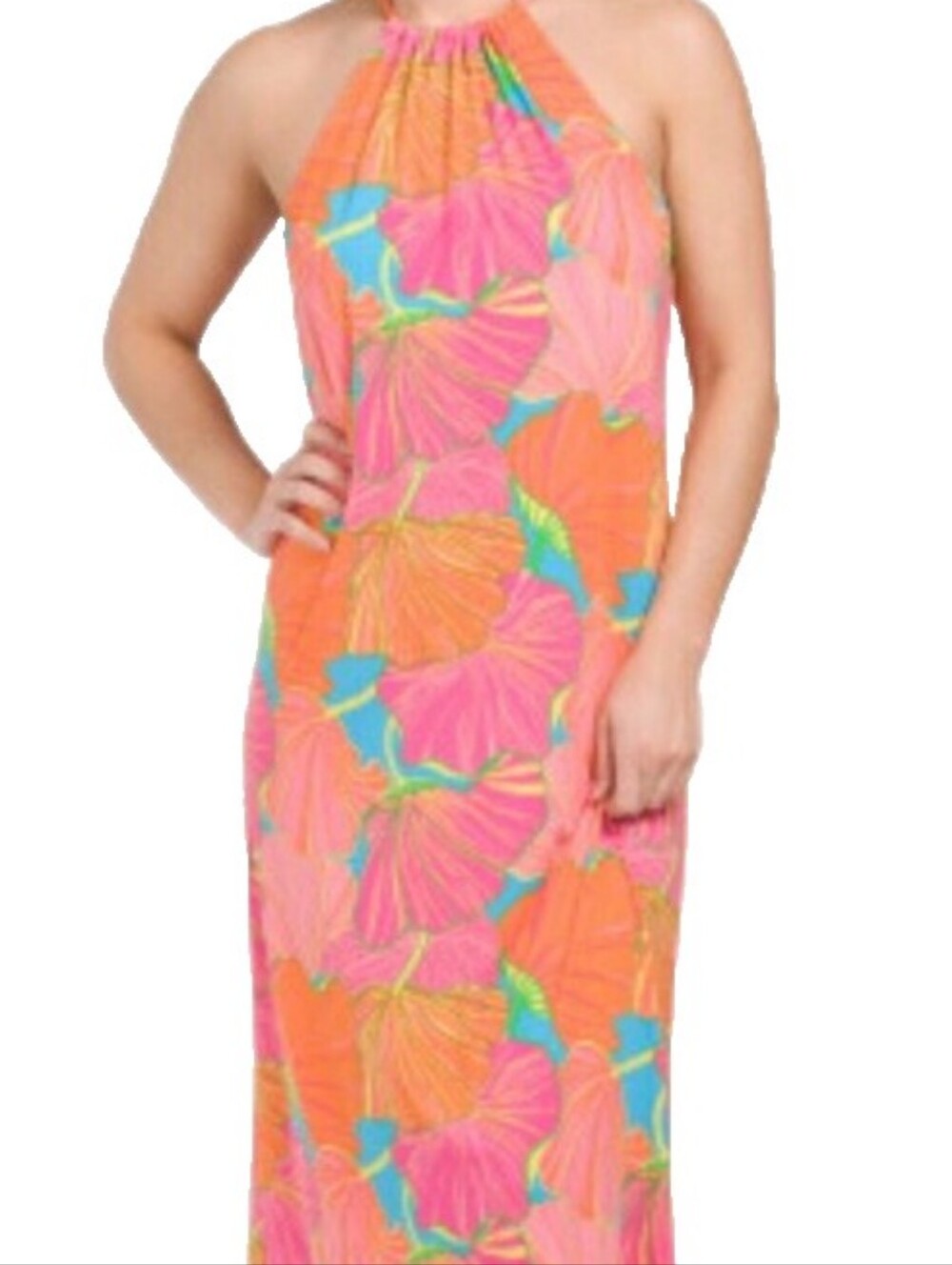 Trina Turk Milan Gingko Halter Floral Maxi Dress | Size Large - EUC - Picture 6 of 6